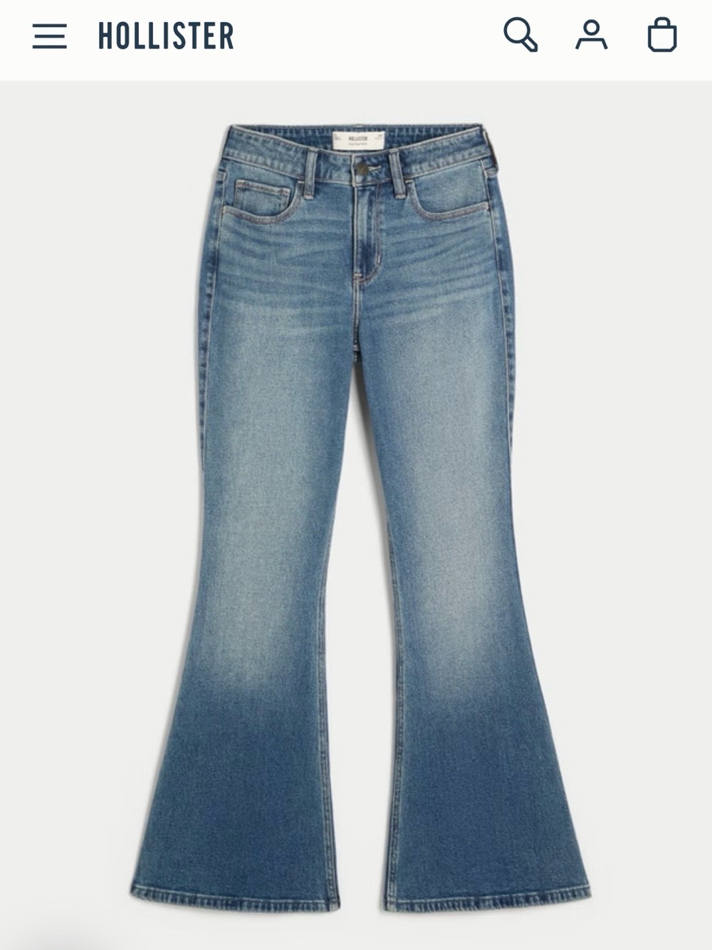 Hollister Mid-Rise Light Blue Flare Jeans